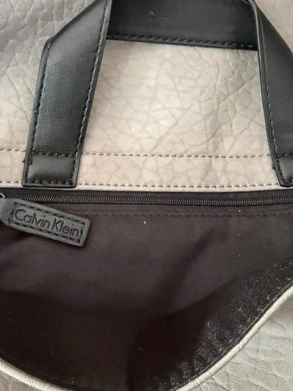 Calvin Klein Jeans Black and Cream Crossbody Shoulder Bag